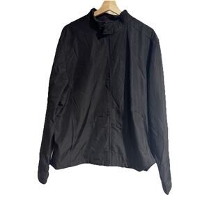 Attention Men's Large Black Jacket zipper Lightweight